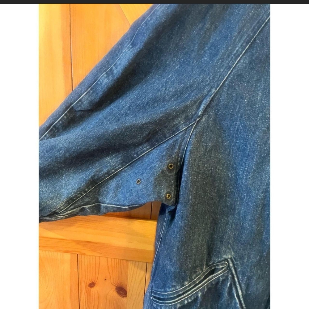 Vintage Gene Burton Denim Trench Coat - Picture 6 of 7